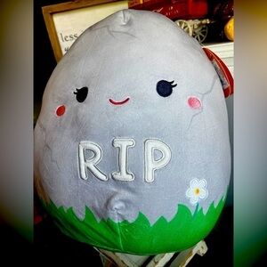 Squishmallow Felice 12” RIP Tombstone Halloween Plush NWT